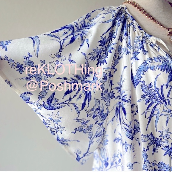 H&M A-line Spring Floral Raglan-sleeved Dress - Picture 11 of 14